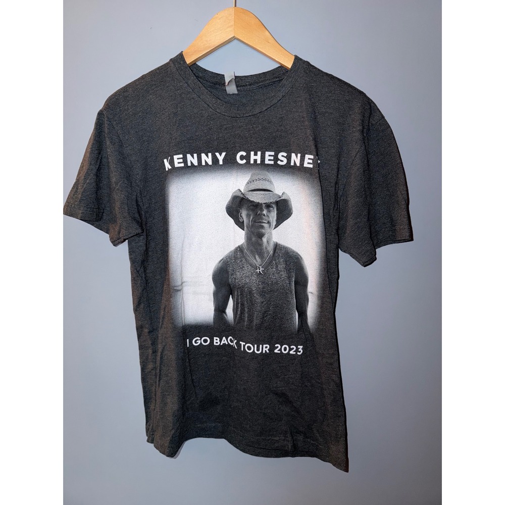 Kenny Chesney I Go Back Tour 2023 T-Shirt Mens Medium Gray Concert Graphic Tee